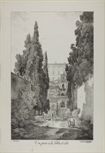 View of the Villa d’Este, 1817, Claude Thiénon (French, 1772-1846), printed by Comte de Charles