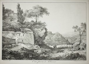 View of Albano, 1817, Claude Thiénon (French, 1772-1846), printed by Comte de Charles Philibert