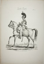 Royal Guard, Norman Mounted Light Infantryman and Horse, No. 4, c. 1818, Carle Vernet (French,
