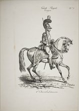 Royal Guard, Norman Mounted Dragoon and Horse, No. 5, First Limoges Horse, c. 1818, Carle Vernet