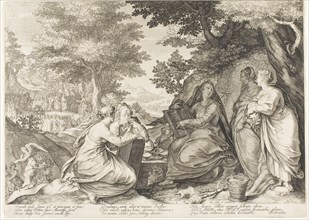 Plate One, from Five Wise and Five Foolish Virgins, 1606, Jan Saenredam, Netherlandish, 1565-1607,