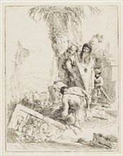 A Shepherd with Two Magicians, from Scherzi, 1735–40, Giambattista Tiepolo, Italian, 1696-1770,