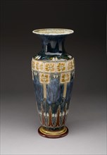 Vase, 1893, Royal Doulton Co., English, 1815-1965, Burslem, Tin-glazed earthenware, slip-decorated,