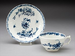 Teacup and Saucer, c. 1760, Worcester Porcelain Factory, Worcester, England, founded 1751,