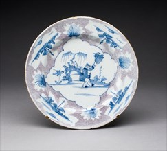 Plate, c. 1750, England, Bristol, Bristol, Tin-glazed earthenware, Diam. 22.4 cm (8 13/16 in.)