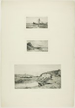 A Cliff in the Parish of Rix, 1862, Adolphe Appian, French, 1818-1898, France, Etching on ivory