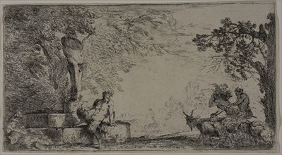 Satyr Resting beneath a Herm, 1645–47, Giovanni Benedetto Castiglione, Italian, 1609-1664, Italy,