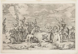 Death of Atilius Regulus, 1662, Salvator Rosa, Italian, 1615-1673, Italy, Etching with drypoint on
