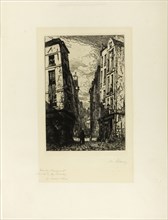 Rue des Marmousets, 1863–64, Maxime Lalanne, French, 1827-1886, France, Etching on ivory laid