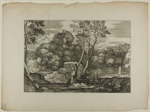 Landscape with a Dead Man and Two Priests, 1668–71, Sébastien Bourdon, French, 1616-1671, France,