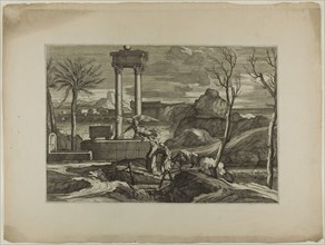 Flight into Egypt, 17th century, Sébastien Bourdon, French, 1616-1671, France, Etching on ivory