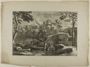 View of a City (Christ with the Good Samaritan at the Well), 17th century, Sébastien Bourdon,