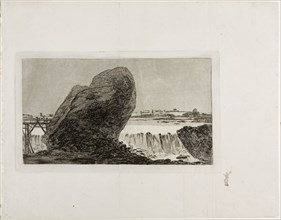 Landscape with Waterfall, before 1810, Francisco José de Goya y Lucientes, Spanish, 1746-1828,