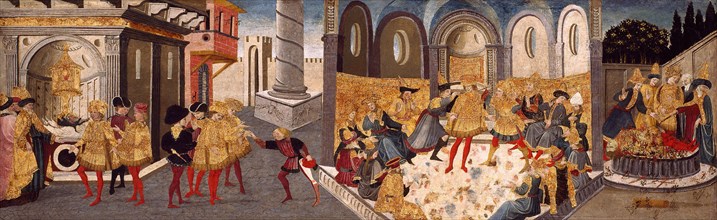 The Assassination and Funeral of Julius Caesar, 1455/60, Workshop of Apollonio di Giovanni and