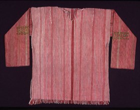 Shirt (Camisa), 1850/1900, Maya, Guatemala, Guatemala, Cotton, warp-faced plain weave in stripes