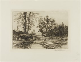 Jackson Hollow, 1897, Bertha E. Jaques, American, 1863-1941, United States, Etching on ivory laid
