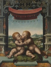 The Infants Christ and Saint John the Baptist Embracing, 1520/25, Joos van Cleve and Workshop,
