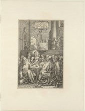 The Last Supper, plate one from The Passion of Christ, 1598, Hendrick Goltzius, Dutch, 1558-1617,
