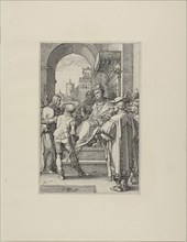 Christ Before Pilate, plate five from The Passion of Christ, 1596, Hendrick Goltzius, Dutch,
