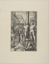The Flagellation, plate six from The Passion of Christ, 1597, Hendrick Goltzius, Dutch, 1558-1617,