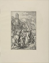 Christ Carrying the Cross, plate nine from the Passion of Christ, 1596/98, Hendrick Goltzius,