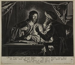 Christ and Nicodemus: A Night Piece, 1626/74, Peeter de Jode the younger (Flemish, 1606-1674),