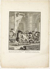 Release from College, from The Games of the Urchins of Paris, 1770, Jean-Baptiste Tilliard (French,