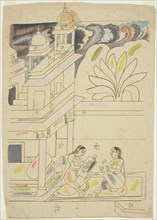 Dhanasri Ragini, 18th century, India, Rajasthan, Bundi, India, Black ink and touches of watercolor