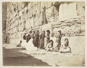 Wall of Solomon’s Temple, Jews’ Wailing Place, c. 1860, 19th century, Jerusalem, Albumen print, 23