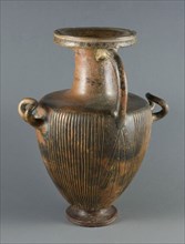 Hydria (Water Jar), 400/350 BC, Greek, Campania (?), Italy, Greece, terracotta, decorated in the