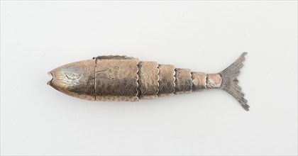 Fish-Shaped Vinaigrette, 1817/18, Joseph Willmore, Birmingham, England, Birmingham, Silver and