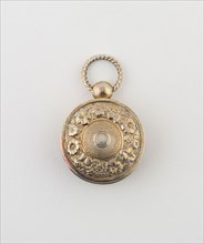 Watch-Shaped Vinaigrette, 1820/21, Joseph Taylor, Birmingham, England, Birmingham, Silver and