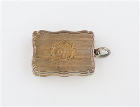 Vinaigrette, c. 1870/71, Marked RT, Birmingham, England, Birmingham, Silver and silver gilt, 3.8 ×