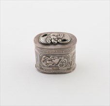 Opium Box, c. 1821, China, Silver, H. 3.2 cm (1 1/4 in.)