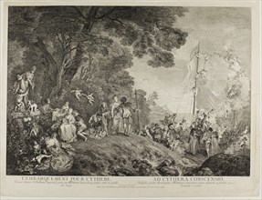Pilgrimage to the Island of Cythera, c. 1733, Nicolas Henri Tardieu (French, 1674-1749), after Jean