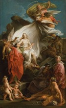 Time Unveiling Truth, 1740/45, Pompeo Girolamo Batoni, Italian, 1708–1787, Italy, Oil on canvas, 17