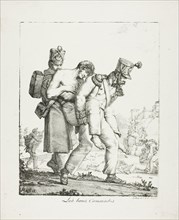 The Good Comrades, 1818–19, Jean Henri Marlet (French, 1771-1847), printed by Comte Charles