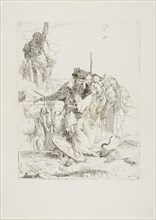 Six People Watching a Snake, from Scherzi, 1735–40, Giambattista Tiepolo, Italian, 1696-1770,