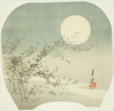 Full Moon and Autumn Flowers by the Stream, c. 1895, Ogata Gekko, Japanese, 1859-1920, Japan, Color
