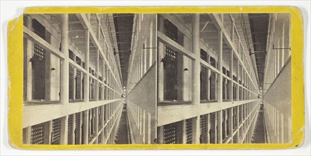 Interior View of the Main Hall of Prison, East Side, which is 6 Stories High, and Contains 600