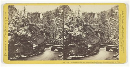 Nevada Fall (700 feet high), From Foot-Bridge, after Snow Storm in July, 1870, John P. Soule,