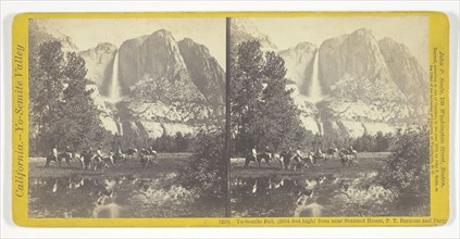 Yo-Semite Fall, (2634 feet high) from near Sentinel House, P. T. Barnum and Party, 1870, John P.