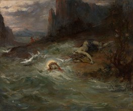 The Death of Orpheus, c. 1870, Henri Leopold Lévy, French, 1840-1904, France, Oil on canvas, 18