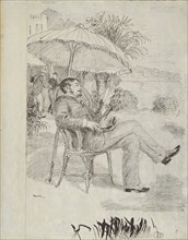 On the Terrace of a Hotel in Bordighera: The Painter Jean Martin Reviews his Bill, 1881, Pierre