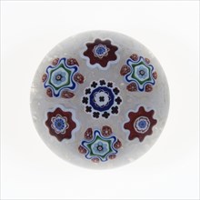 Paperweight, c. 1846–55, Baccarat, France, founded 1764, Lunéville, Glass, Diam. 7.9 cm (3 1/8 in.)