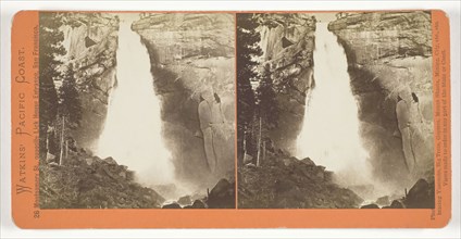 The Nevada Fall, 700 ft., Yosemite, 1861/76, Carleton Watkins, American, 1829–1916, United States,
