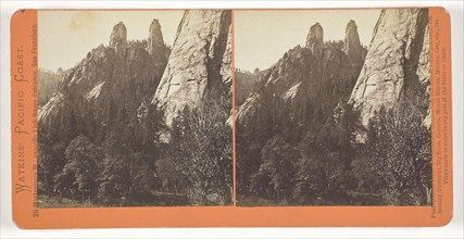 Cathedral Spires, Yosemite, 1861/76, Carleton Watkins, American, 1829–1916, United States, Albumen