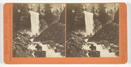 The Vernal Fall, 300 ft., Yosemite, 1861/76, Carleton Watkins, American, 1829–1916, United States,