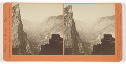 Looking Down the Valley from Union Point, Yosemite, 1861/76, Carleton Watkins, American, 1829–1916,