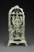 God Vishnu with Lakshmi and Sarasvati, Pala period, 10th/11th century, India, Bengal, Bengal,